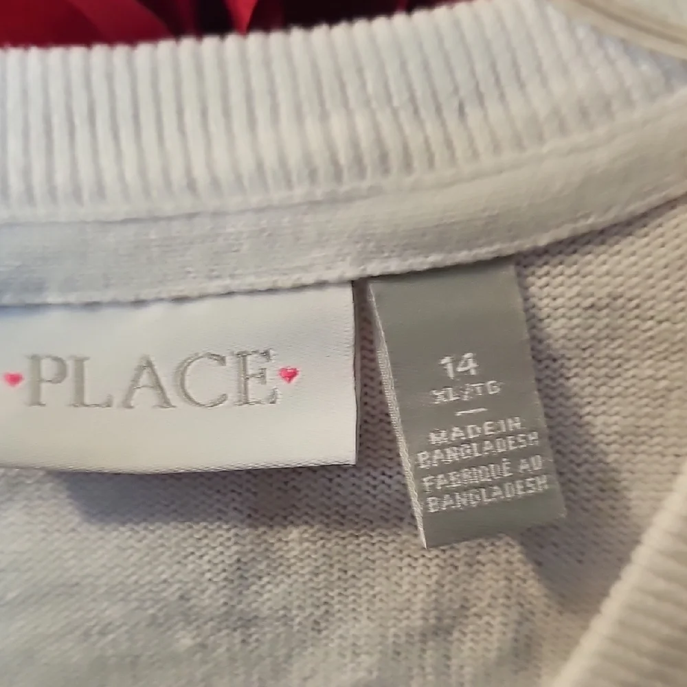PLACE NWT Girls White Cardigan Button Up Sweater Size XLarge (14)